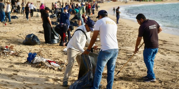 REALIZAN JORNADA DE LIMPIEZA Y CONCIENTIZACIÓN EN ZONA COSTERA DE CABO SAN LUCAS TRAS LLUVIAS