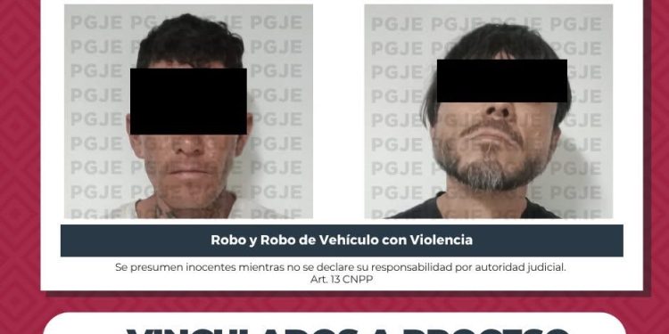 OBTIENE PGJE VINCULACIÓN A PROCESO CONTRA IMPUTADOS POR ROBO Y ROBO DE VEHÍCULO CON VIOLENCIA