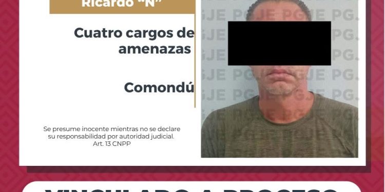 VINCULAN A PROCESO A IMPUTADO POR CUATRO CARGOS DE AMENAZAS CONTRA SU EXPAREJA