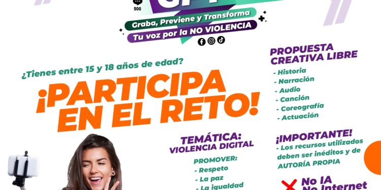 CONVOCA PGJE A JÓVENES DE BCS A PARTICIPAR ENEL CONCURSO DE VIDEO “RETO GPT” PARA PREVENIR LA VIOLENCIA DIGITAL