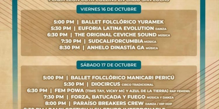 INICIAN FIESTAS EN PLAZA LEÓN COTA COLLINS EN CABO SAN LUCAS